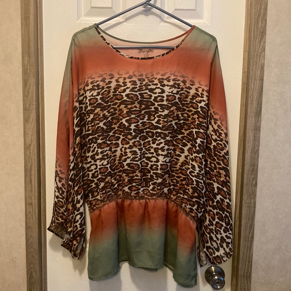 Wrangler leopard blouse.